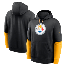 Pittsburgh Steelers - Sideline Club Pullover Black NFL Mikina s kapucí