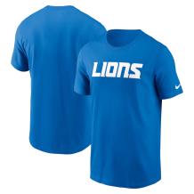Detroit Lions - Essential Wordmark Blue NFL T-Shirt