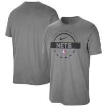 Brooklyn Nets - 2025 Authentic Practice Gray NBA T-shirt