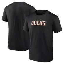 Anaheim Ducks - New Wordmark Logo Black NHL T-Shirt