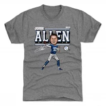 Buffalo Bills - Josh Allen Cartoon Gray NFL T-Shirt