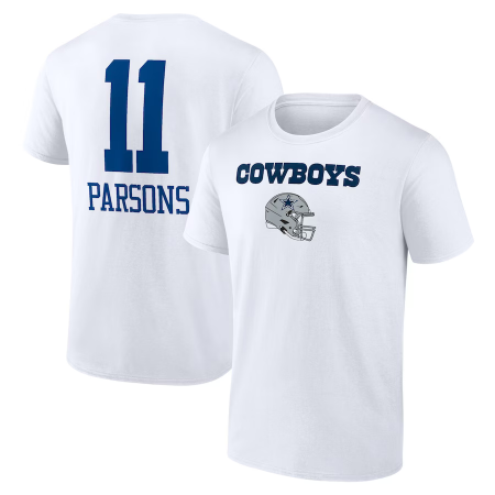 Dallas Cowboys - Micah Parsons Wordmark NFL Tričko White