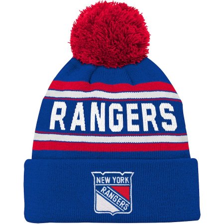 New York Rangers Dětská - Wordmark Cuffed NHL Zimní Čepice