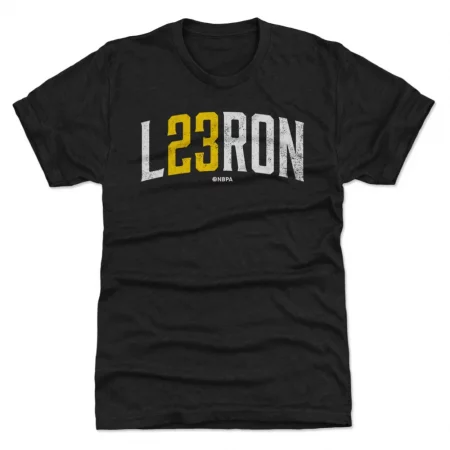 Los Angeles Lakers - LeBron James Name Number Black NBA T-Shirt