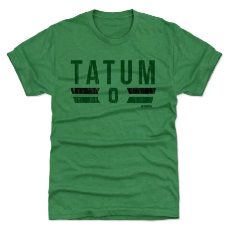 Boston Celtics - Jayson Tatum Font Green NBA T-Shirt