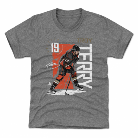 Anaheim Ducks Dětské - Troy Terry Vintage Grey NHL Tričko - Velikost: 4-5 rokov
