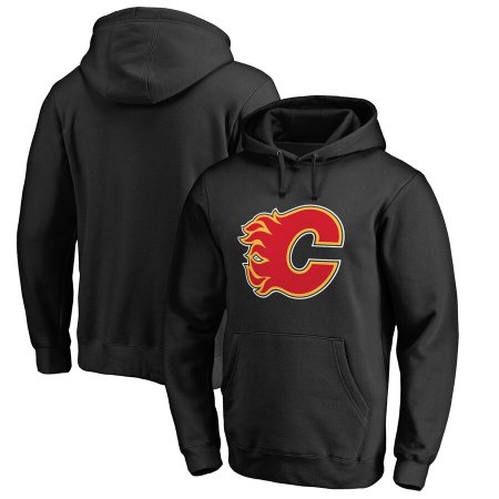 Calgary Flames - Primary Logo Black NHL Mikina s kapucí