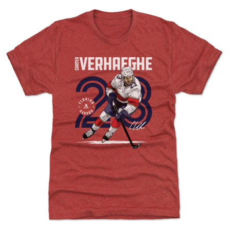 Florida Panthers - Carter Verhaeghe Inline Red NHL T-Shirt