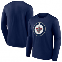 Winnipeg Jets - Primary Logo Team Navy NHL Long Sleeve T-Shirt