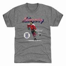 Washington Capitals - Rod Langway Retro Script Gray NHL T-Shirt