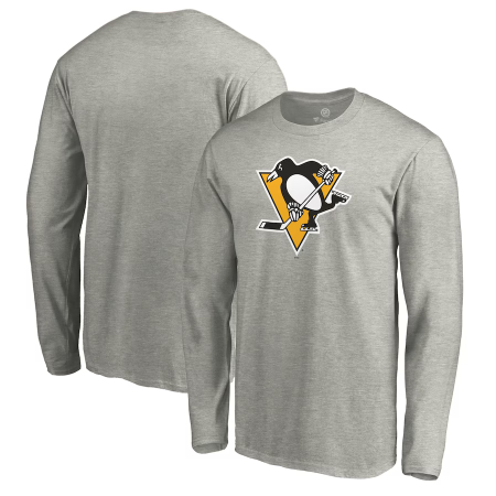 Pittsburgh Penguins - Primary Logo Team Gray NHL Tričko s dlhým rukávom