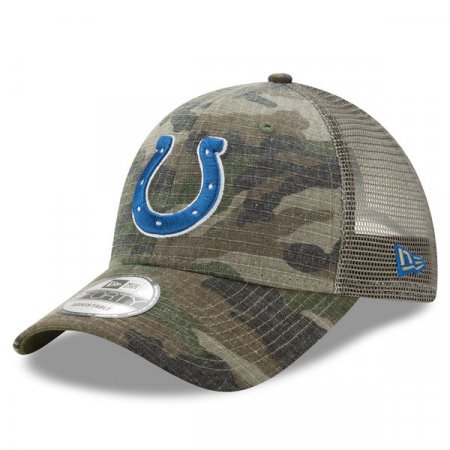 Indianapolis Colts - New Era Woodland Trucker Duel 9FORTY NFL Hat
