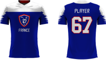 France Youth - 2018 Sublimated Fan T-Shirt with Name and Number