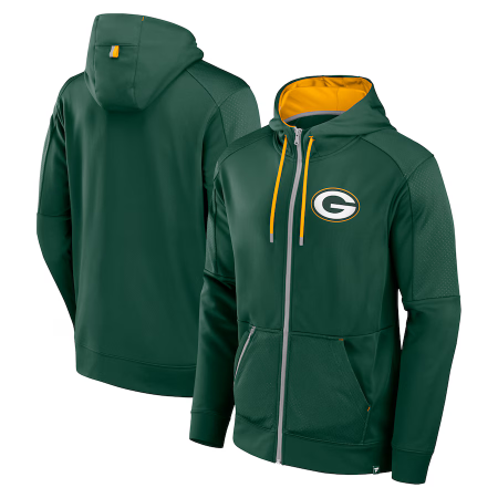 Green Bay Packers - Defender Full-zip NFL Mikina s kapucňou