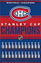 Montreal Canadiens - Champions History NHL Plagát