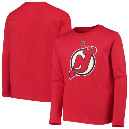 New Jersey Devils Youth - Primary Logo NHL Long Sleeve T-Shirt - Größe: L