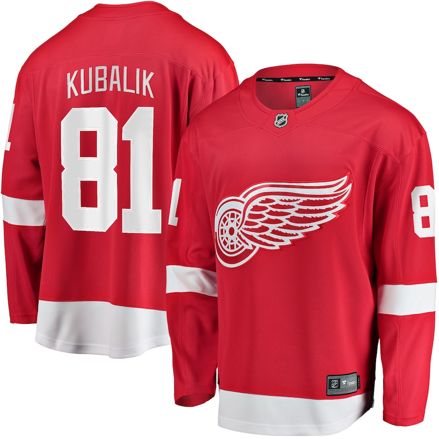 Official Dominik Kubalik 81 Detroit Red Wings Ice Hockey