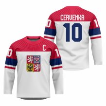 Czechy - Roman Červenka 2026 Hockey Replica Jersey Biały