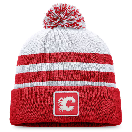 Calgary Flames   - Cuffed Gray NHL Zimná Čepice