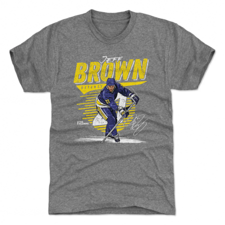 St. Louis Blues - Jeff Brown Comet Gray NHL T-Shirt
