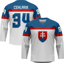 Slovensko - Peter Cehlárik Hokejový Replica Dres Bílý