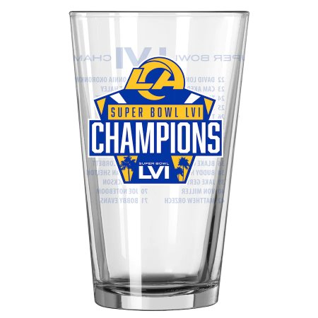 Los Angeles Rams - Super Bowl LVI Champions 0,5L Roster Pint NFL Pohár