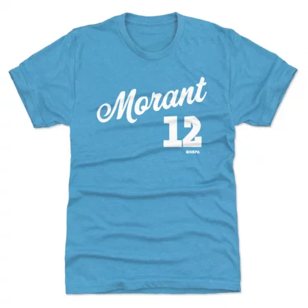 Memphis Grizzlies - Ja Morant Script Blue NBA T-Shirt