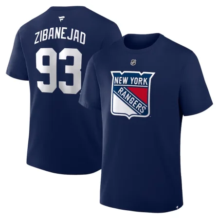New York Rangers - Mika Zibanejad Stack Navy NHL Tričko