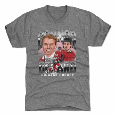 Chicago Blackhawks - Connor Bedard Vintage Gray NHL T-Shirt