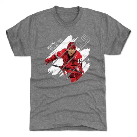 Detroit Red Wings - Jakub Vrana Stripes Gray NHL T-Shirt