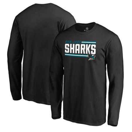 San Jose Sharks - On Side Stripe NHL Tričko s dlouhým rukávem