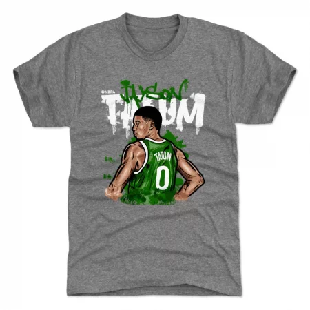 Boston Celtics - Jayson Tatum Pose Gray NBA T-Shirt