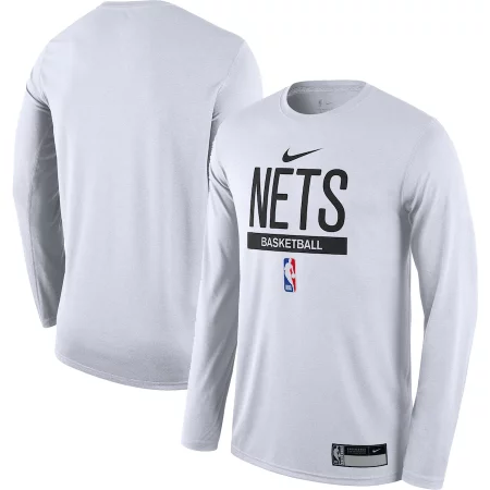 Brooklyn Nets - 2022/23 Practice Legend White NBA Tričko s dlouhým rukávem