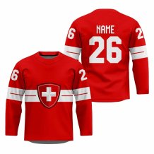 Schweiz - 2026 Hockey Replica Fan Trikot/Name und Nummer
