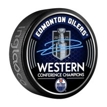 Edmonton Oilers - Leon Draisaitl 2025 Western Conference Champs NHL Puck
