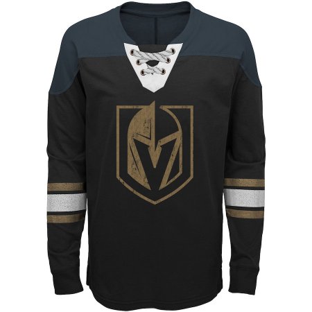 Vegas Golden Knights Youth - Hockey Lace-Up Crew NHL Long Sleeve T-shirt