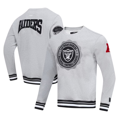 Las Vegas Raiders - Crest Emblem Pullover Gray NFL Mikina s kapucí