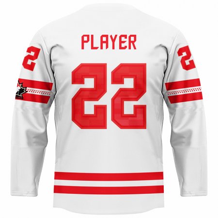 Kanada - 2022 Hokejový Replica Fan Dres Bílý/Vlastní jméno a číslo