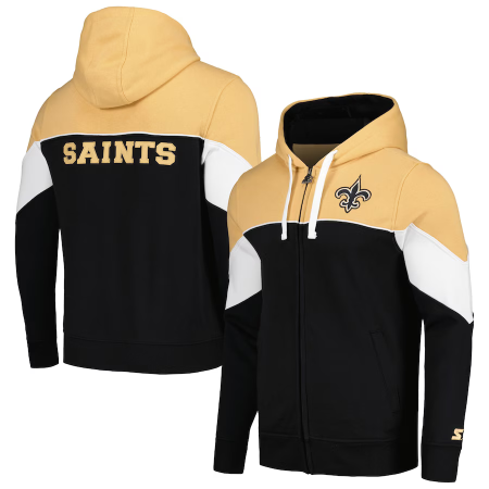 New Orleans Saints - Starter Running Full-zip NFL Mikina s kapucňou
