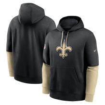 New Orleans Saints - 2024 Sideline Club Pullover Black NFL Bluza z kapturem