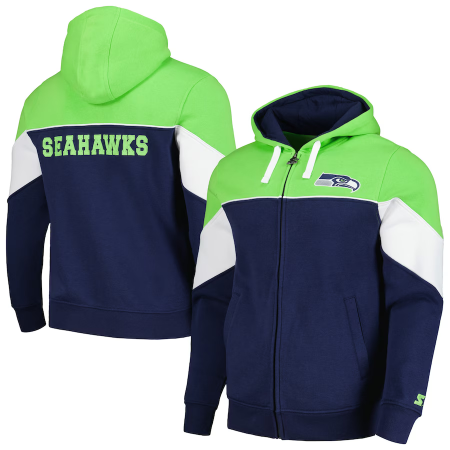 Seattle Seahawks - Starter Running Full-zip NFL Mikina s kapucí