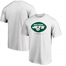 New York Jets - Team Lockup White NFL T-Shirt
