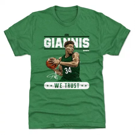 Milwaukee Bucks - Giannis Antetokounmpo Trust Green NBA T-Shirt