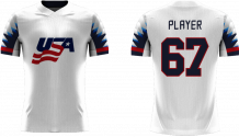 USA - 2018 Sublimated Fan T-Shirt mit Namen und Nummer