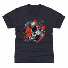 Edmonton Oilers Youth - Connor McDavid Stripes Navy NHL T-Shirt
