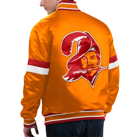 Tampa Bay Buccaneers - Full-Snap Varsity Satin Orange NFL Jacket