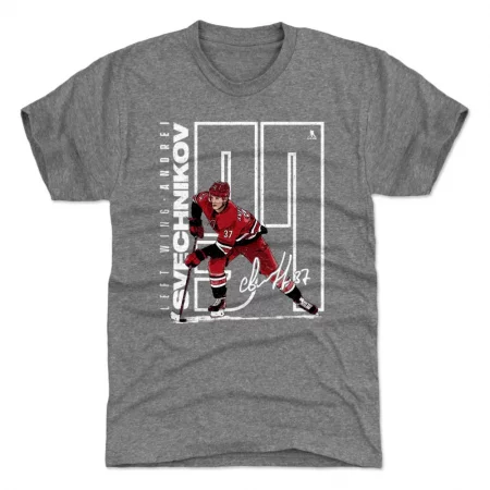 Carolina Hurricanes - Andrei Svechnikov Stretch Gray NHL T-Shirt