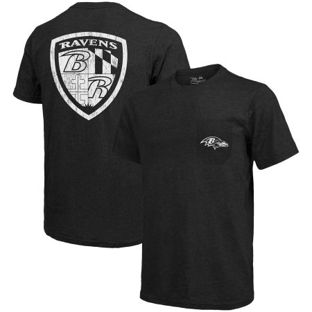 Baltimore Ravens - Tri-Blend Pocket NFL T-Shirt