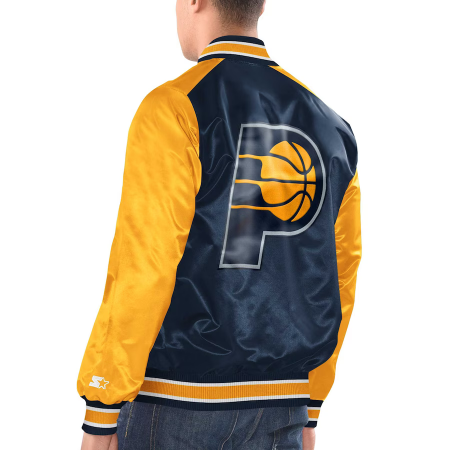 Indiana Pacers - Full-Snap Varsity Satin NBA Jacket
