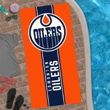 Edmonton Oilers - Belt Stripe NHL Ręcznik plażowy - DROBNE USZKODZENIA